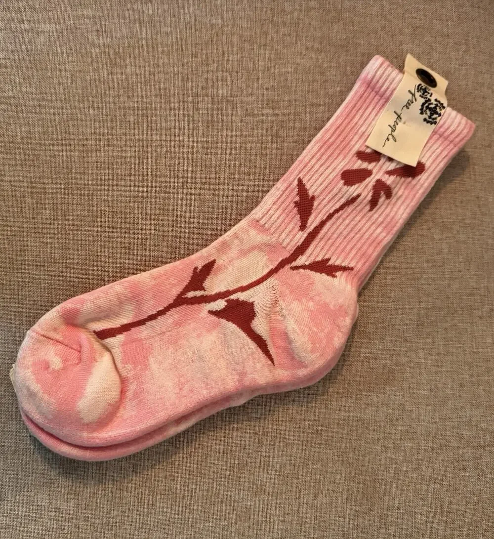 Free People Tie-dye Pink With Floral Motif NWT